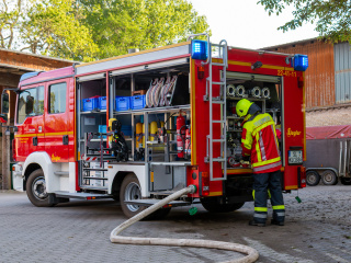 Gutes Zusammenspiel - Teilamtsübung des Bezirkes Ulsnis-Steinfeld in Kius